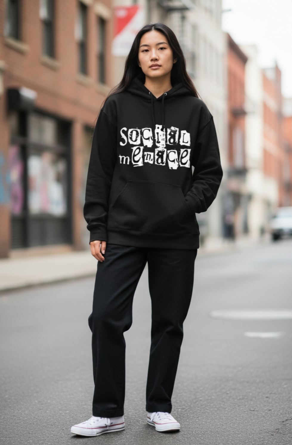 Social Menace Black Hoodie