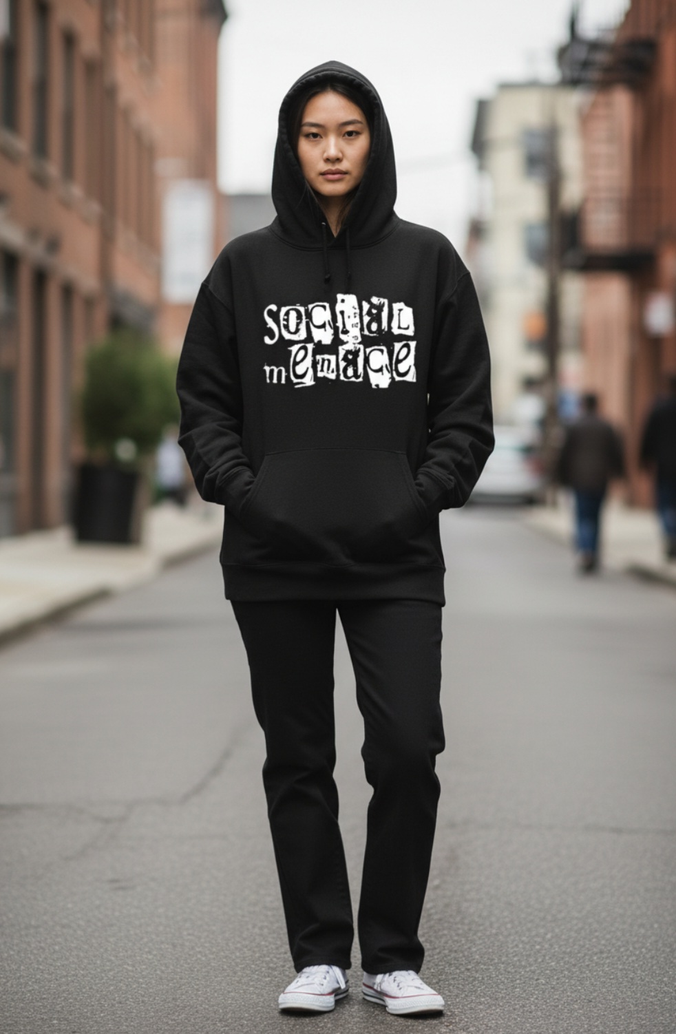 Social Menace Black Hoodie