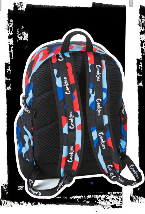 Cookies Blue Red Camo Backpack - back