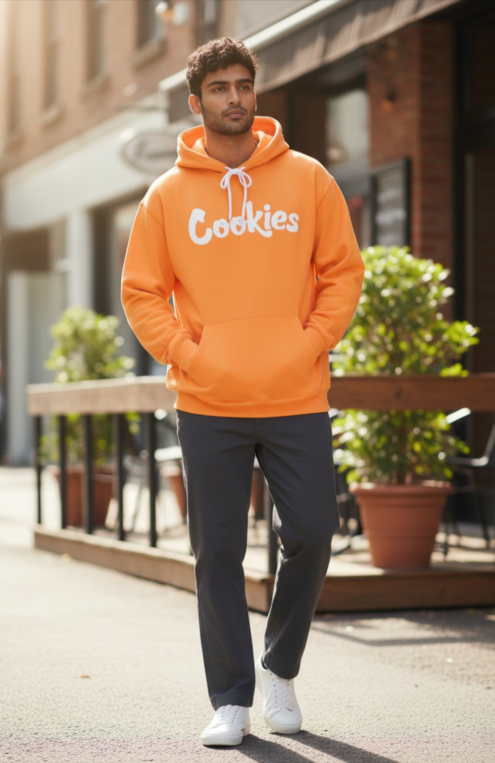 Cookies Black Hoodie – Orange