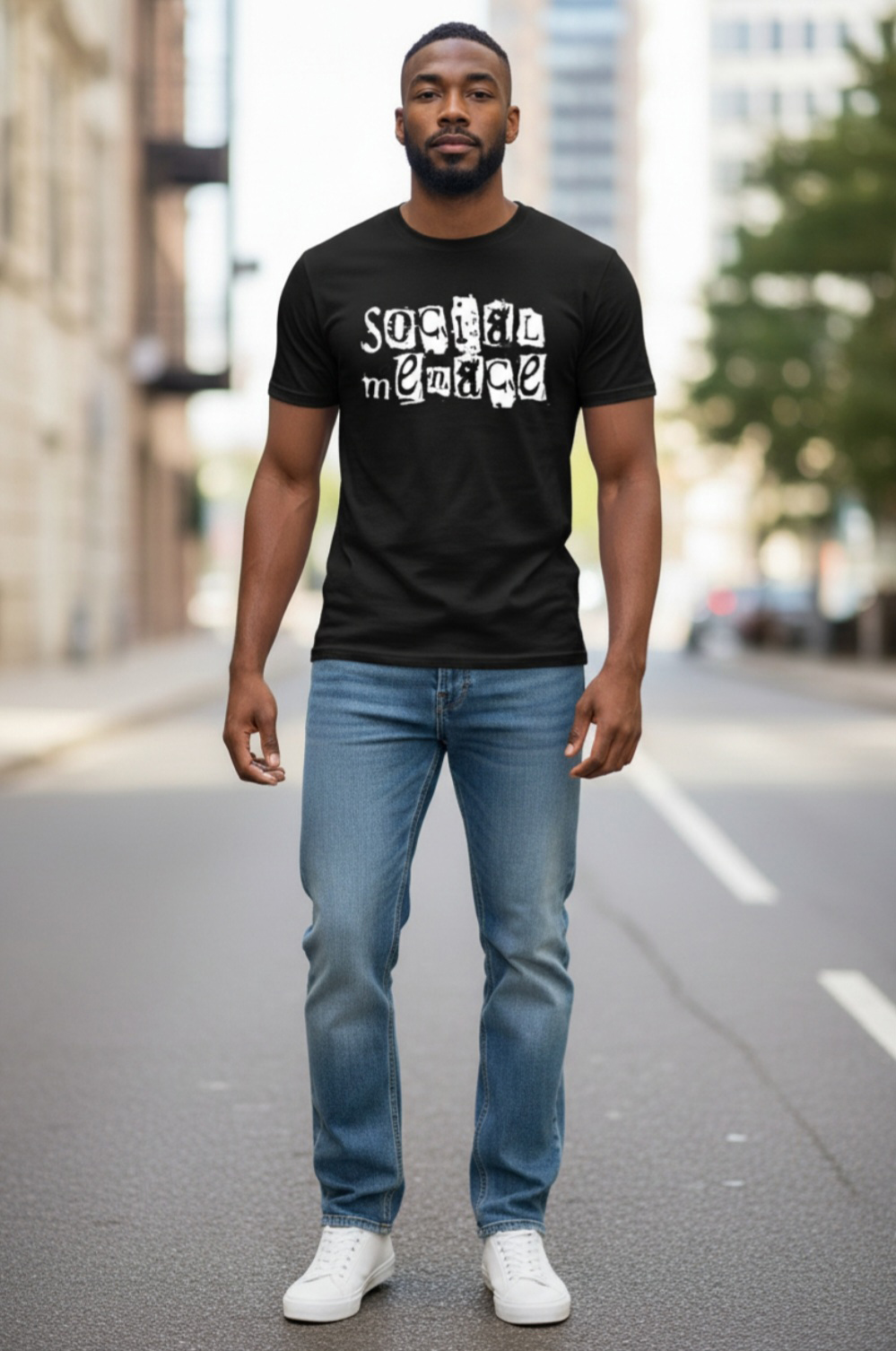 SM Black Tee - flat