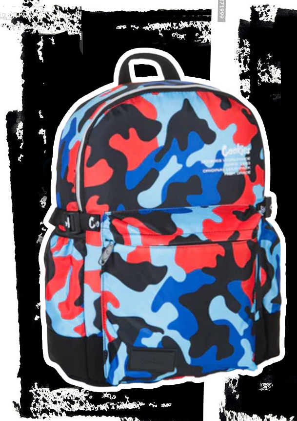 Cookies Worldwide Blue & Red Camo Backpack
