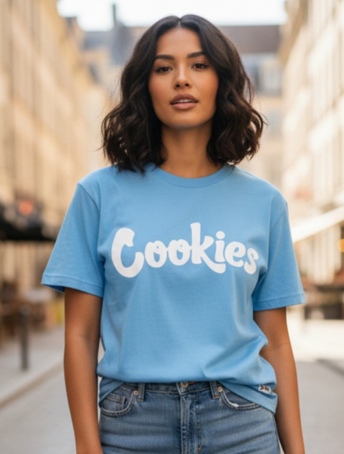 Cookies Carolina Blue Tee White Logo
