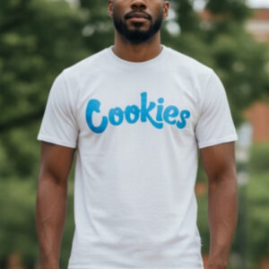 Cookies White Tee Blue Logo